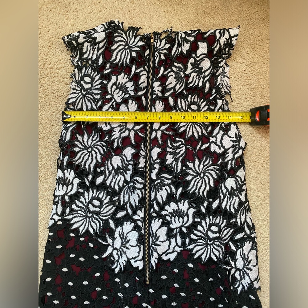 Floral Black and White Sleeveless Dress US 6 - Picture 3 of 10